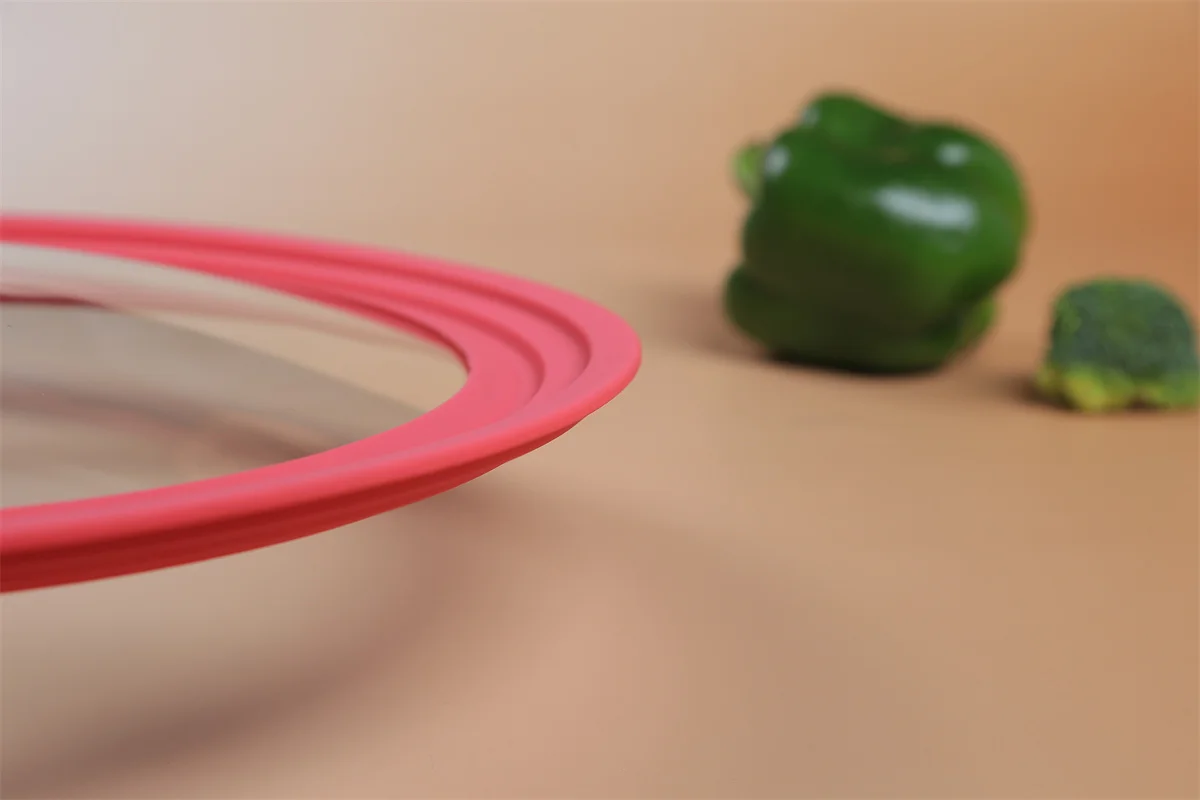 24/26/28cm  Universial  Silicone Glass Lid for cookware