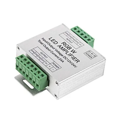 Оптовая продажа DC12V/24V алюминиевый светодиодный Усилитель 12A/24A/30A выходная мощность RGB/RGBW контроллер повторителя 5050 2835 ленточного освещения ручной работы