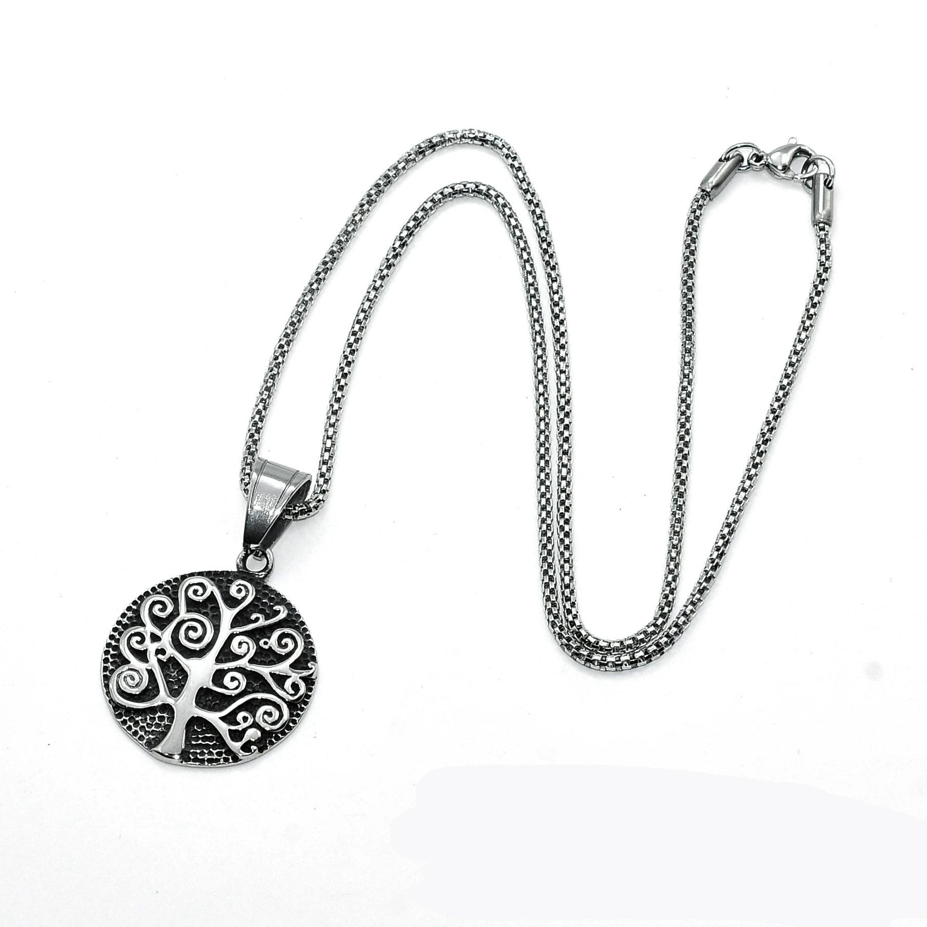 Hip Hop Rock Design Necklaces Punk Gothic Style Matt Smear Oil Stainless Steel Skull Cross Men Necklace Jewellery