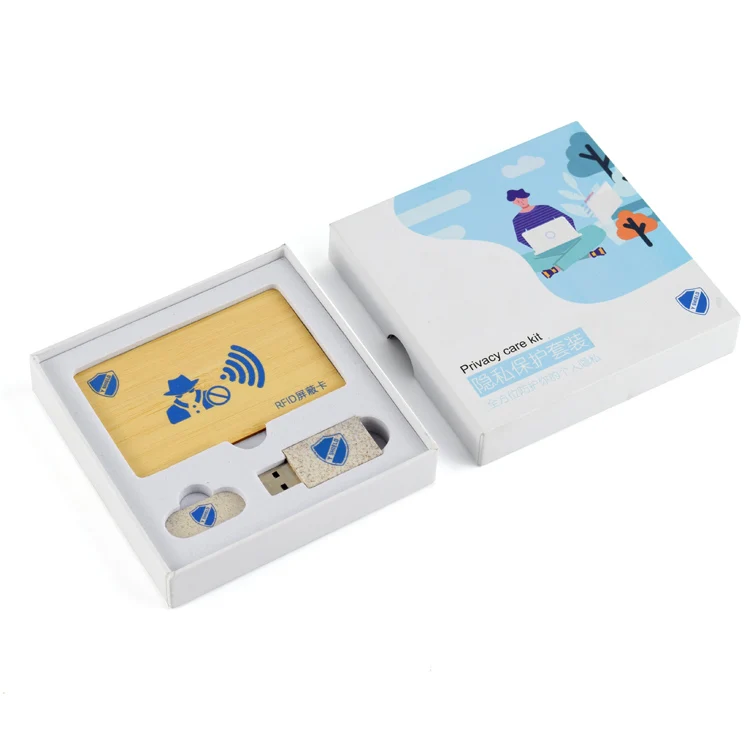 Wholesale eco-friendly privacy kits with cameral cover ,RFID blocker card and usb data shield for Laptop,phone