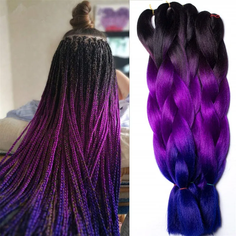 Wholesale Price Jumbo Braid Hair Synthetic Ombre Color Jumbo Twist Crochet Braid