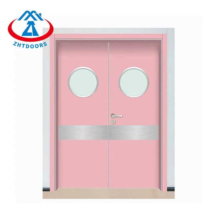 ZHTDOORS China Manufacturer Wholesale EN Standard 60 Minute Double Opening Fire Emergency Safety Door With Visual Window
