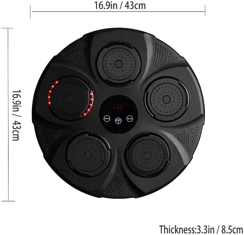 YUNPAO High Quality New Design Wall-Mounted Indoor Music Box Intelligent Rechargeable Bluetooth LED Lighted for Kids with Adults