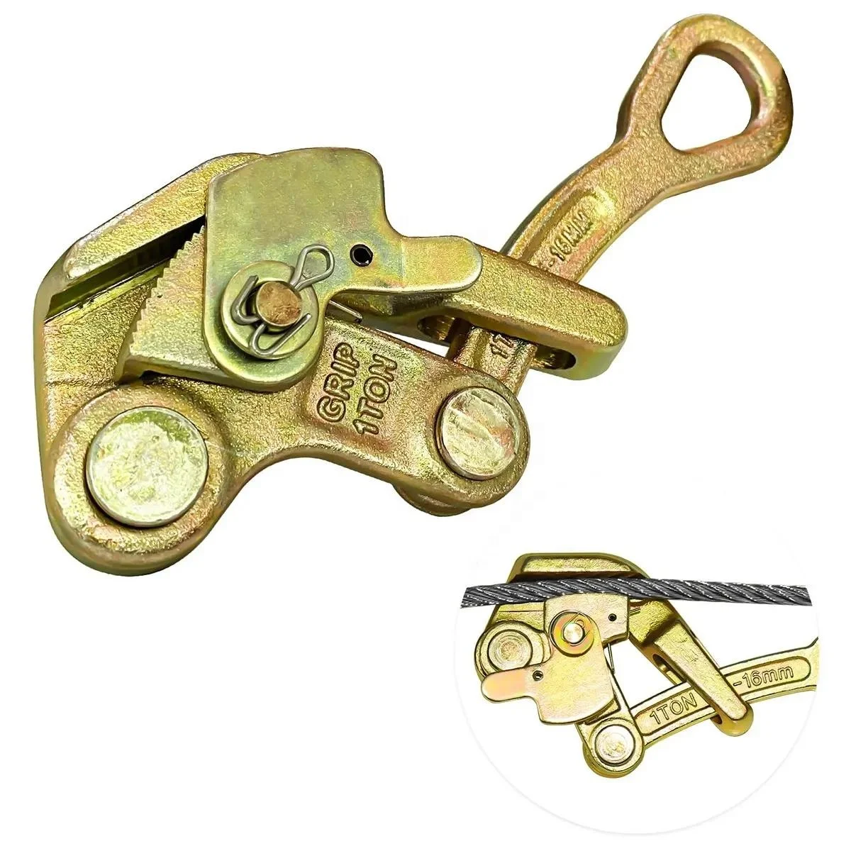 Cable Grab Professional high tensile alloy steel Climbing power Descender 1T Wire Rope Grip Manual Cable grip for 2.5-16mm Cable