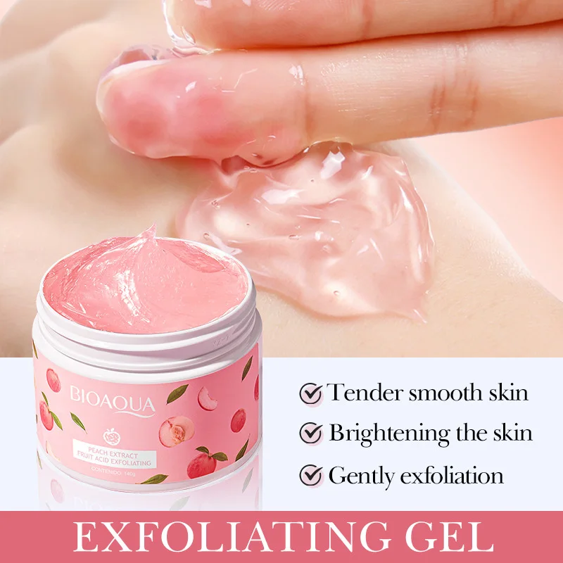 Wholesale Oem Odm Obm Organic Fruit Strawberry Peach Exfolianting Whitening Moisturizing Face And Body Scrub