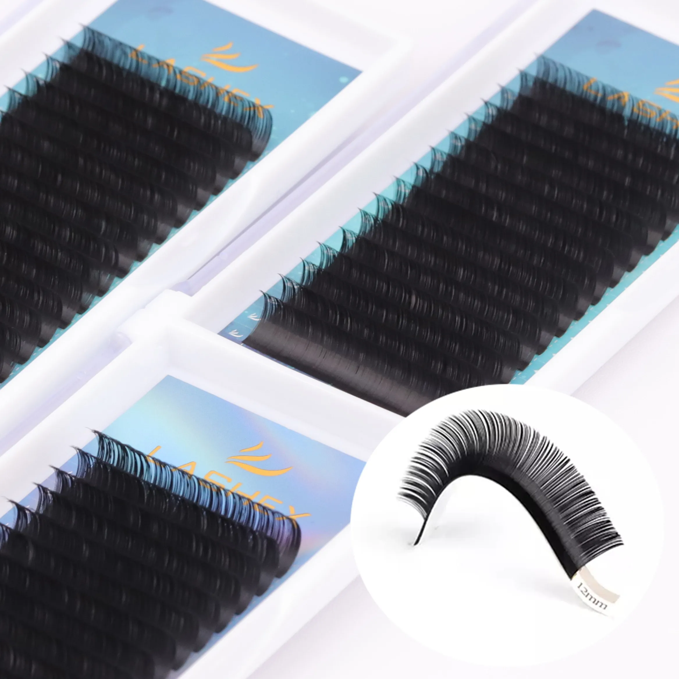 Extensions de cils en soie Ellipse cils individuels, plateau OEM nouvelle tendance etiquette privee