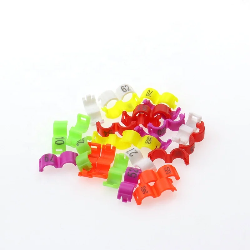100pcs per bag bird foot ring opening clasp can be lettered with number plastic opening identification ring bird supplies clasp