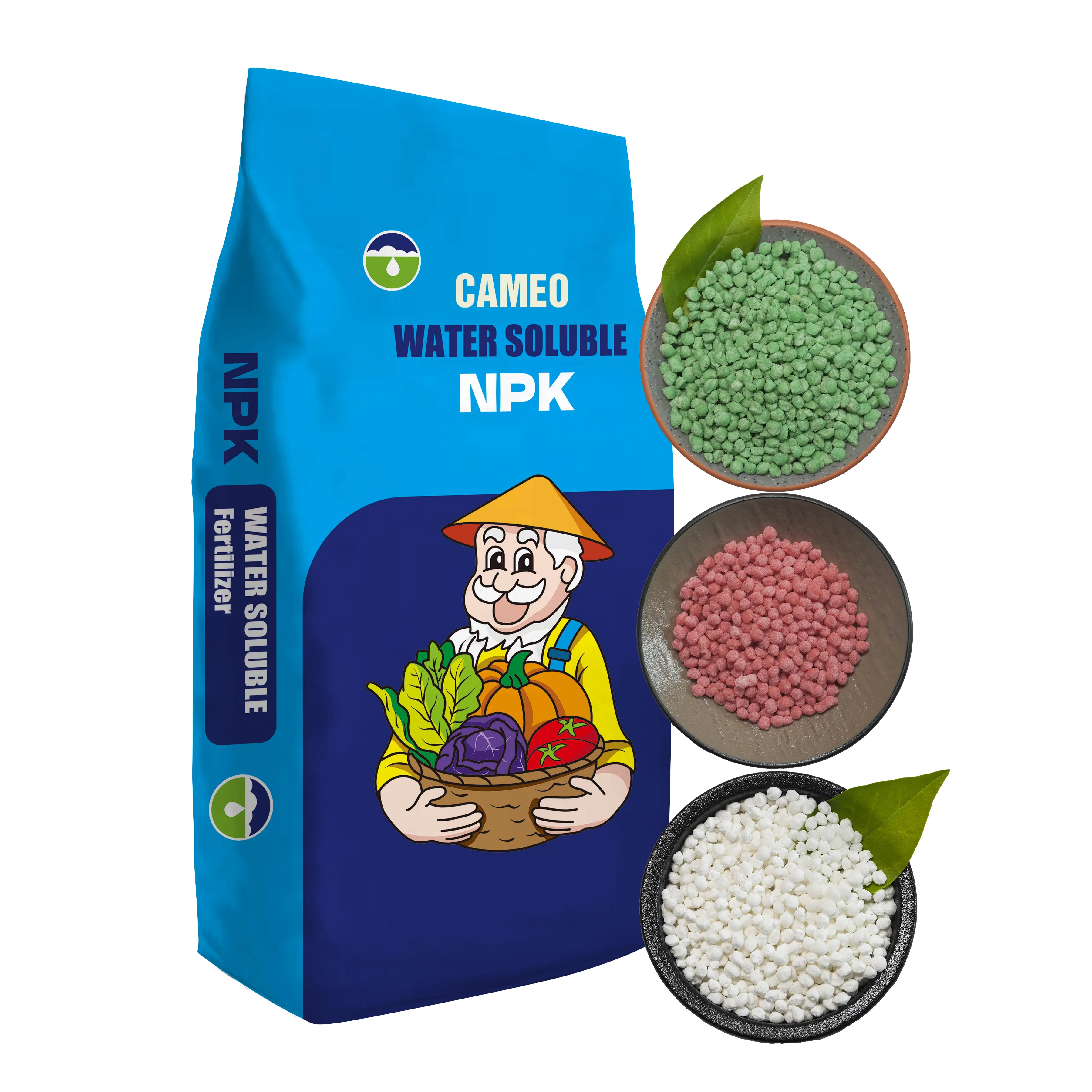 Quick-Release 15-15-15 NPK Organic Fertilizer 20-20-20 Water Soluble Foliar for Agriculture Organic Powder