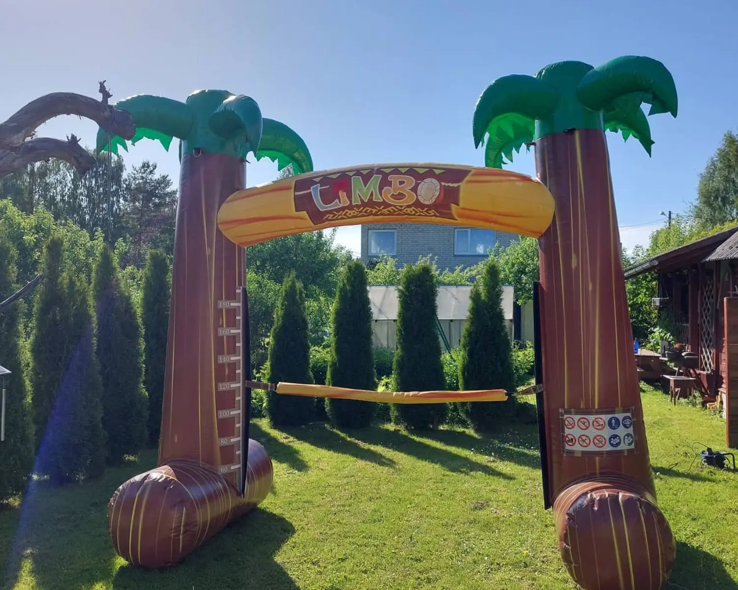 2024 golden factory inflatable limbo dance team building sport game,event top sale limbo danse sport games for rental business