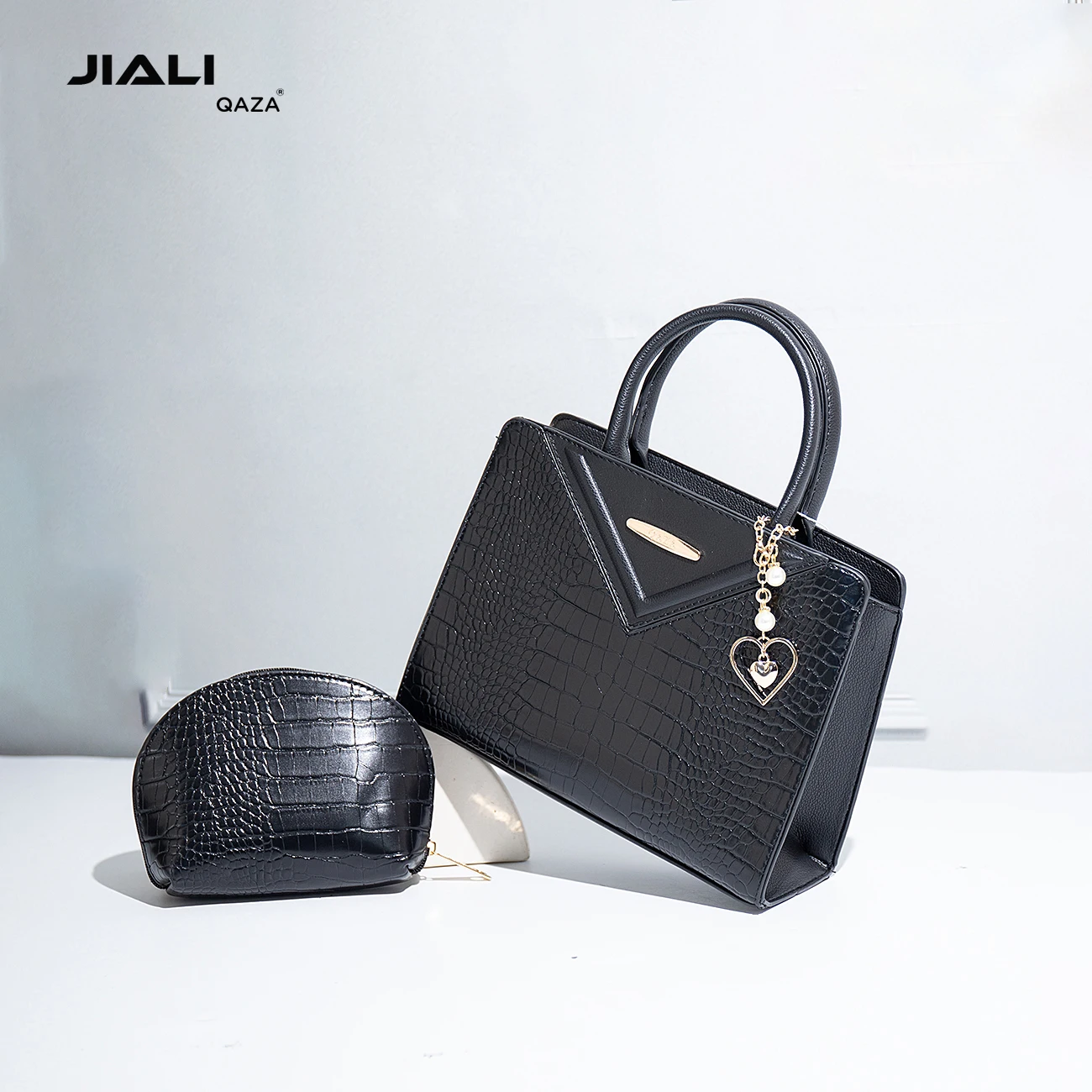 JIALI QAZA Supplier Wholesale handbags for women luxury 2023 new fashion design leather ladies hand bags high quality 2 in1 bags