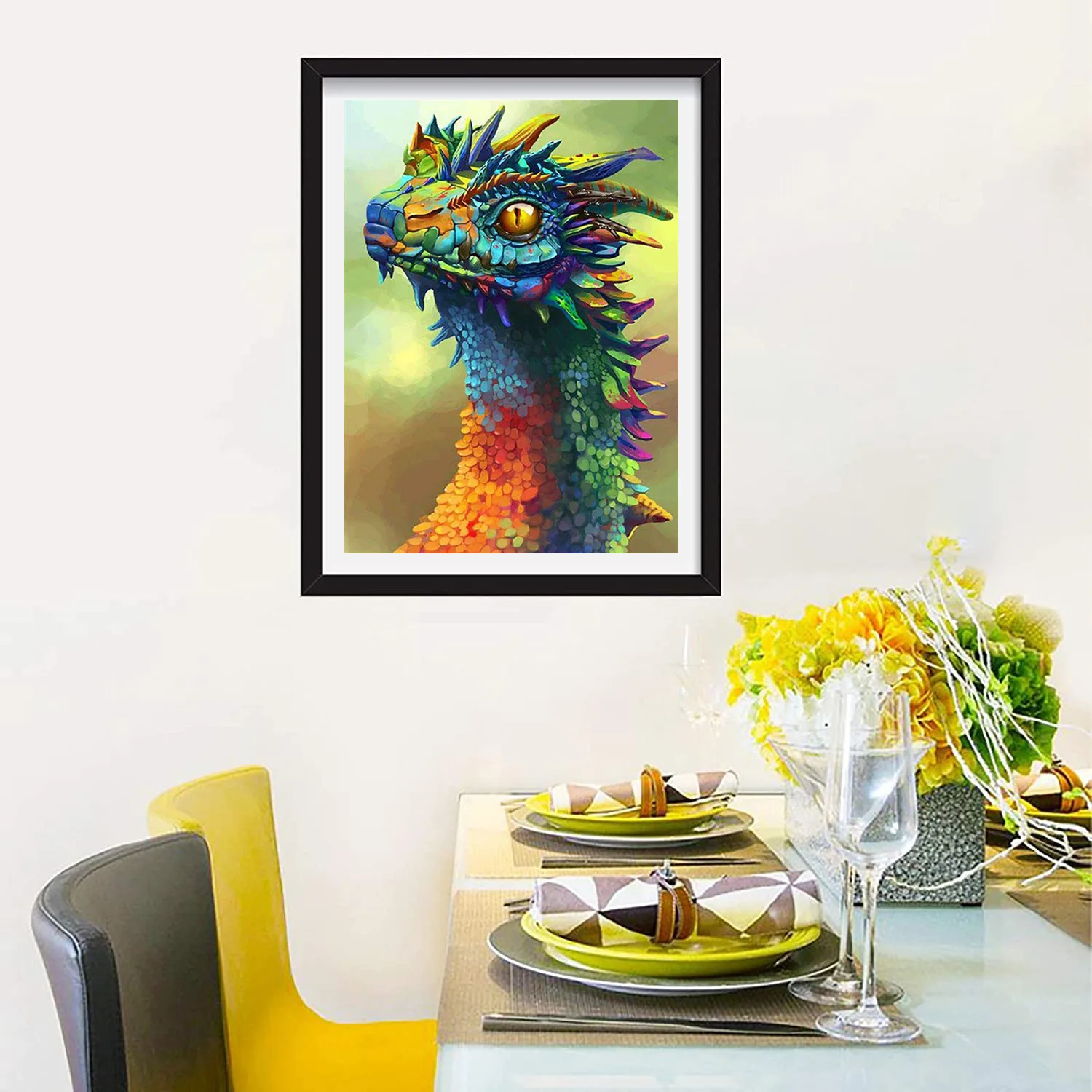 5D diamond paintings dragon diy round diamond decorative paintings embroidery home crafts