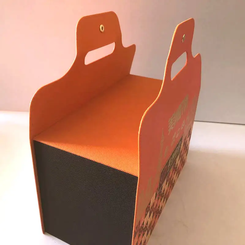 Custom Hotel Food Moon Cake Huge Box Chocolate Nuts Luxury PU Green Large Leather Storage Box