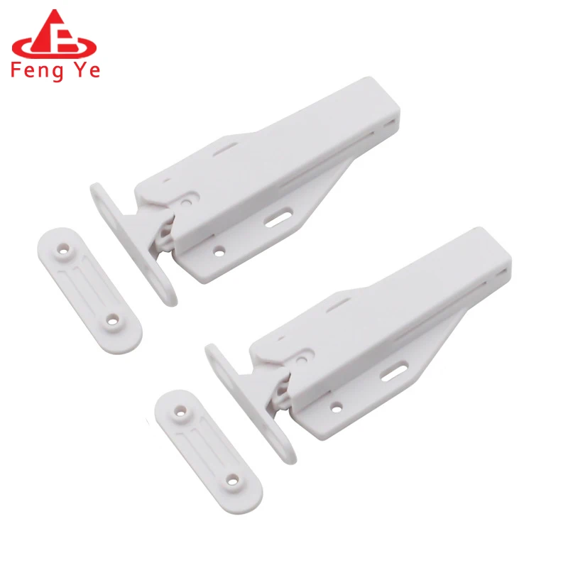 Closet cabinet door side mount push system plastic latch Wholesale sliding door damper cabinet door bounce close pull latch