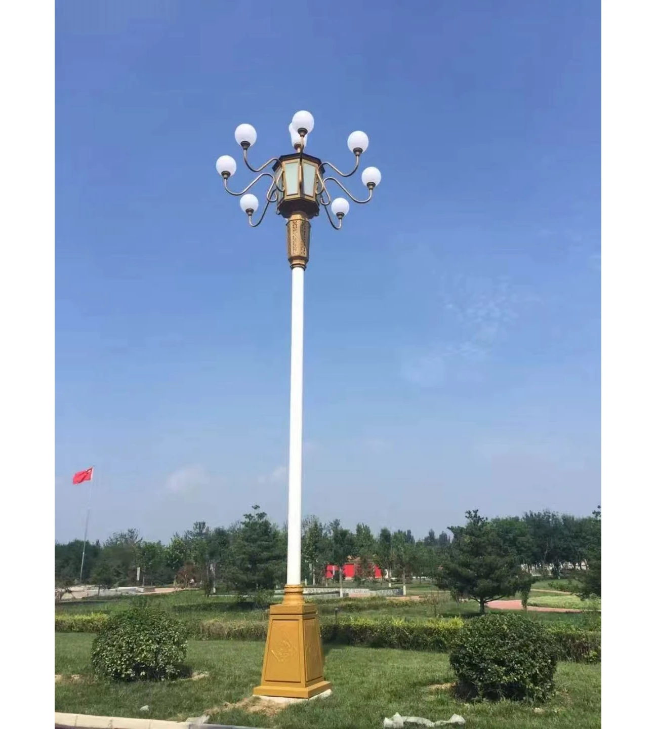 Outdoor Chinese Style Garden Lighting LED Solar Powered Landscape Light for Garden Path Aluminum & Plastic Body Lawn Lamp