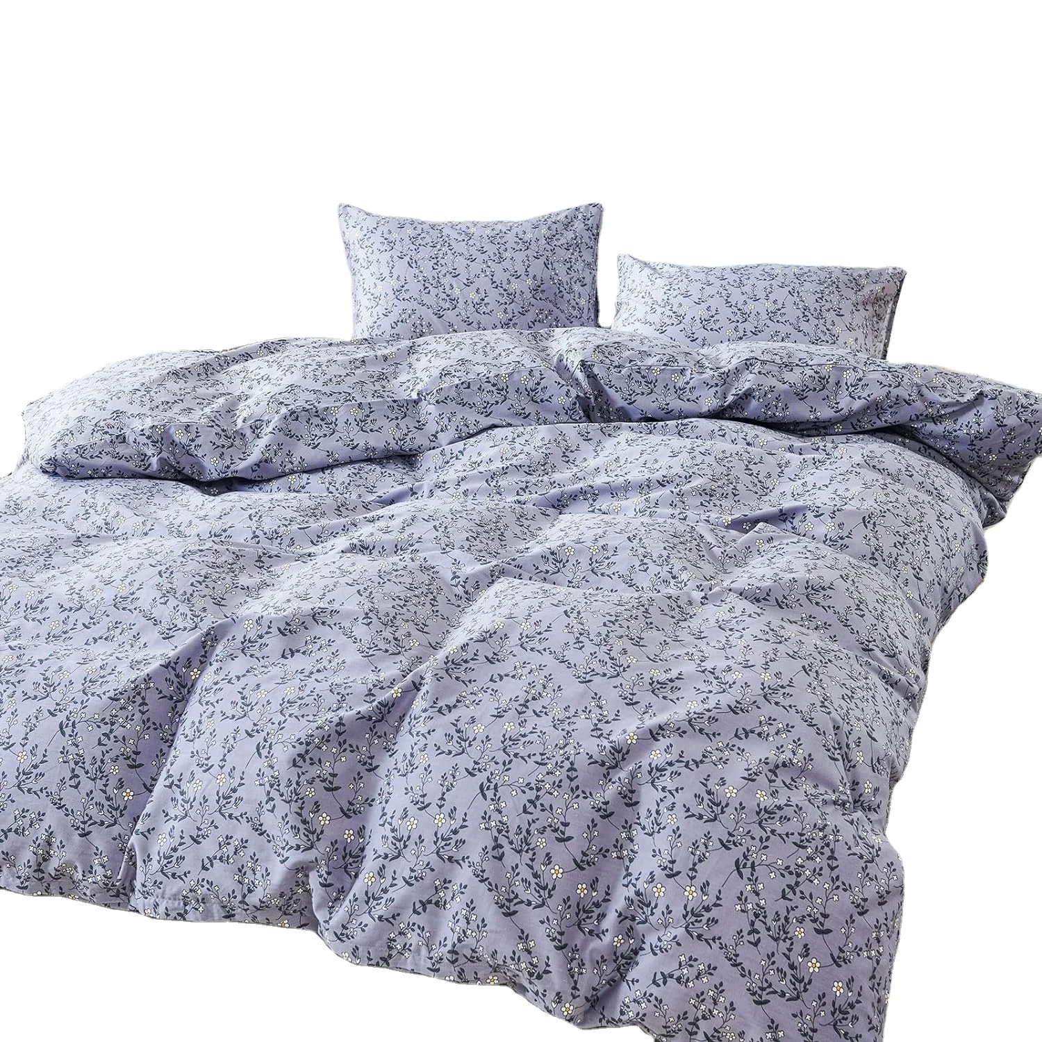 Custom printed bedding set polyester kids bed bed pillows covers floral beauty bed cover