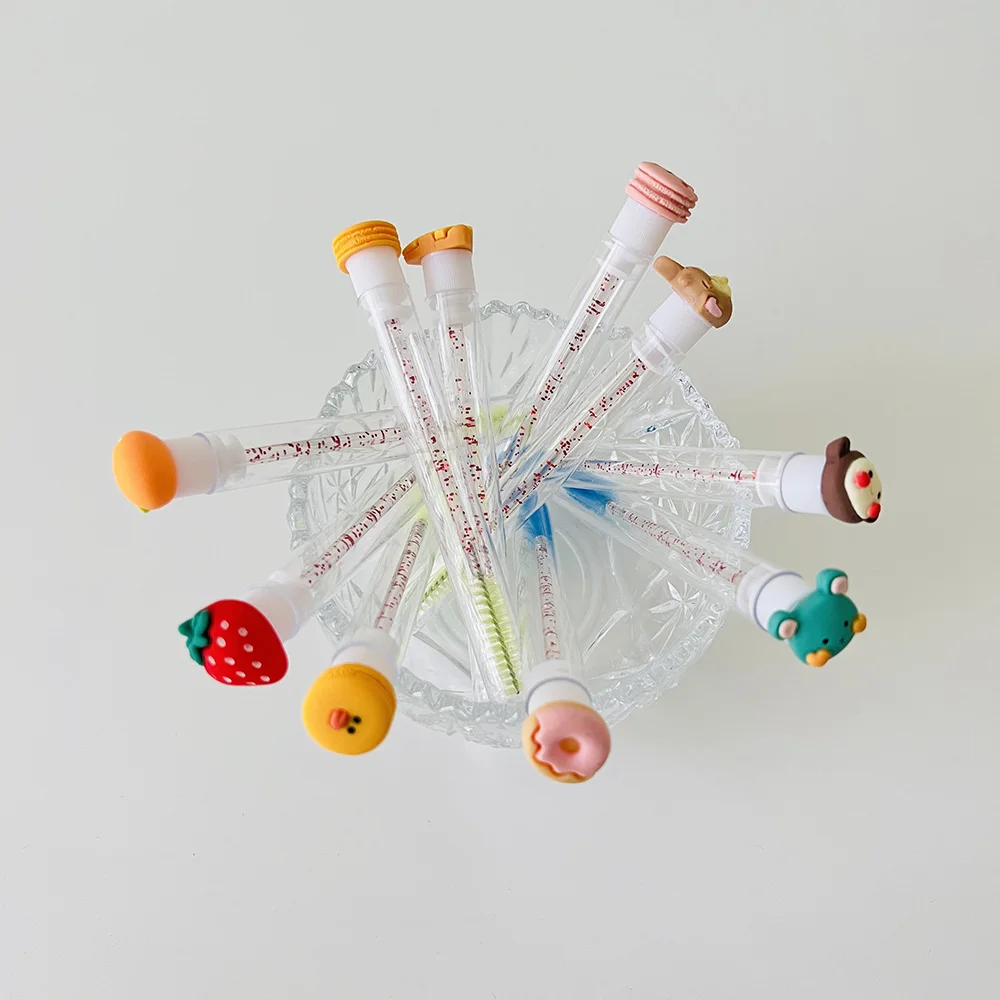 Factory Crystal Handle eyelash brush holder tube Lash Applicator Disposable Mascara Wand Lash Brushes