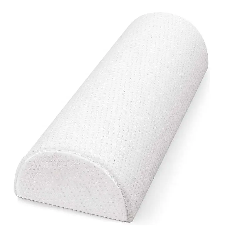 OEKO-TEX Customized White Orthopedic Back Head Knee Leg Support Pain Relief Memory Foam Half Moon Bolster Pillow