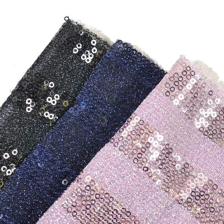 Трикотажная дышащая переработанная блестящая ткань с вышивкой из полиэстера и спандекса для одежды