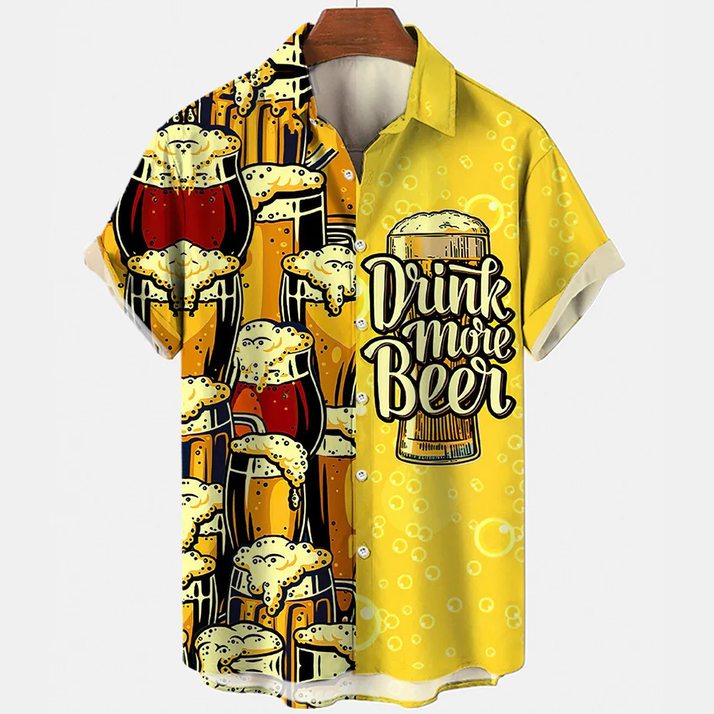 High Quality custom oem service short sleeve cotton comfort fit printed men hawaiian shirts