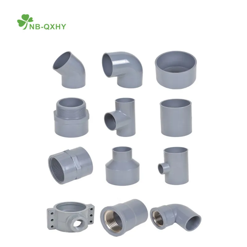 All Size Available DIN Standard Light Grey UPVC Plastic Pipe Fitting PVC Coupling Elbow Tee for Water Supply