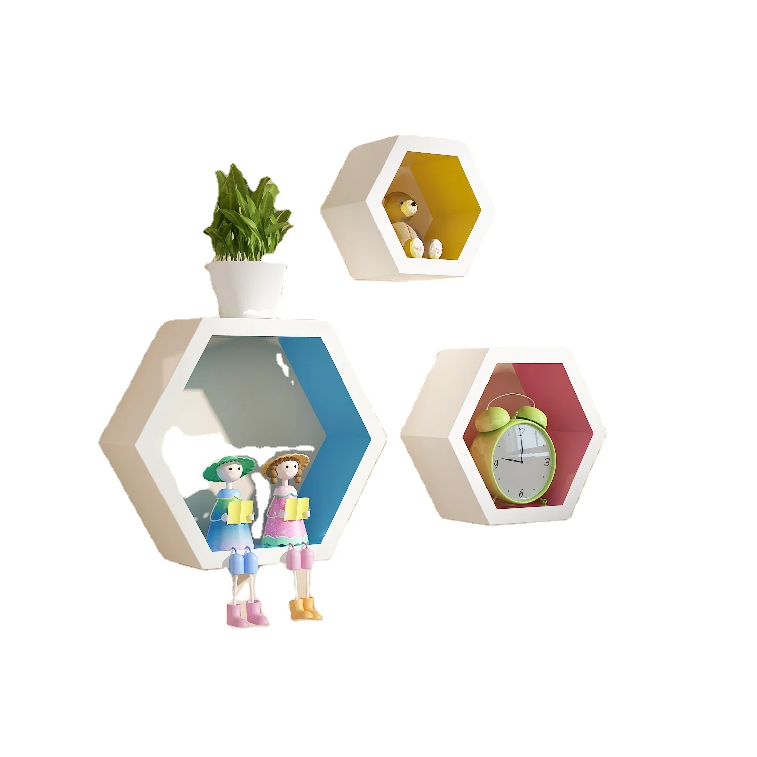 CNLF hexagonal TV background wall decoration frame living room wall partition  for