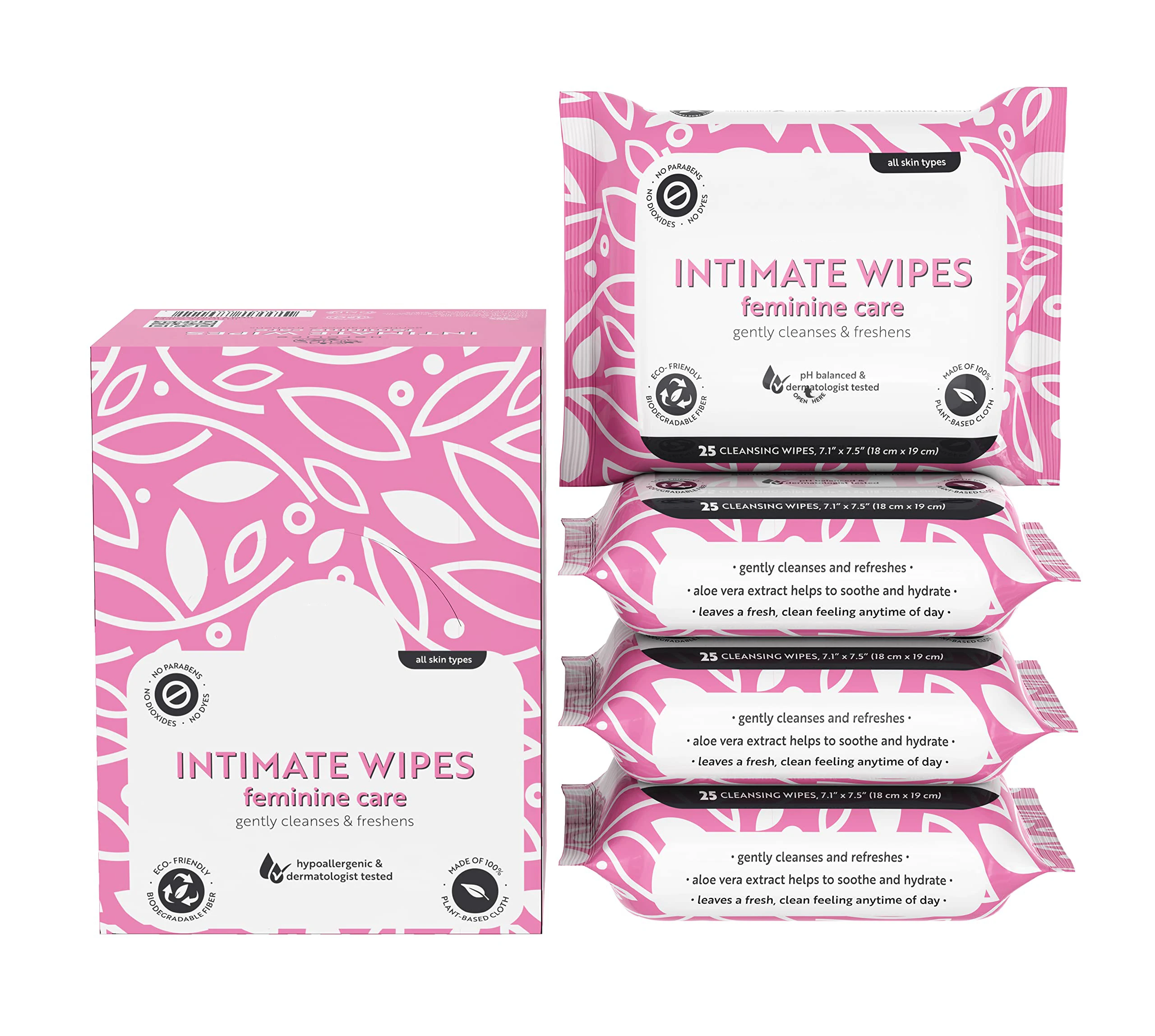 New Arrivals Wholesale Portable Mini Pack Organic Flushable Feminine Hygiene Wipes