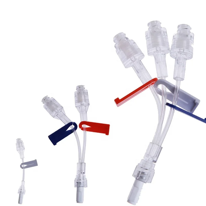 Medical disposable multiway  Small Bore T-port iv extension hose connecting tube set