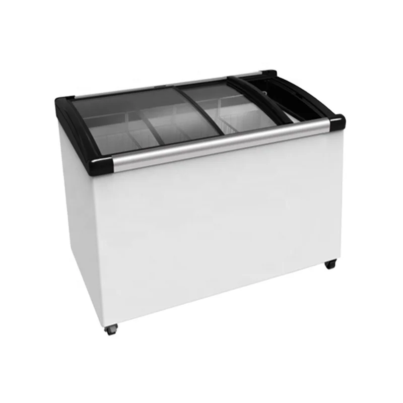 Smad 262L Ice Cream Display  Showcase Chest Freezer with Glass Door DDC-262X