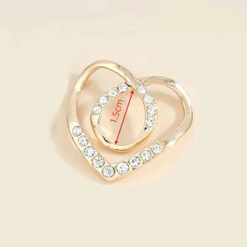 Silk Scarf Ring Clip T-shirt Tie Clips for Women Fashion Metal Round Circle Clip Buckle Clothing Ring