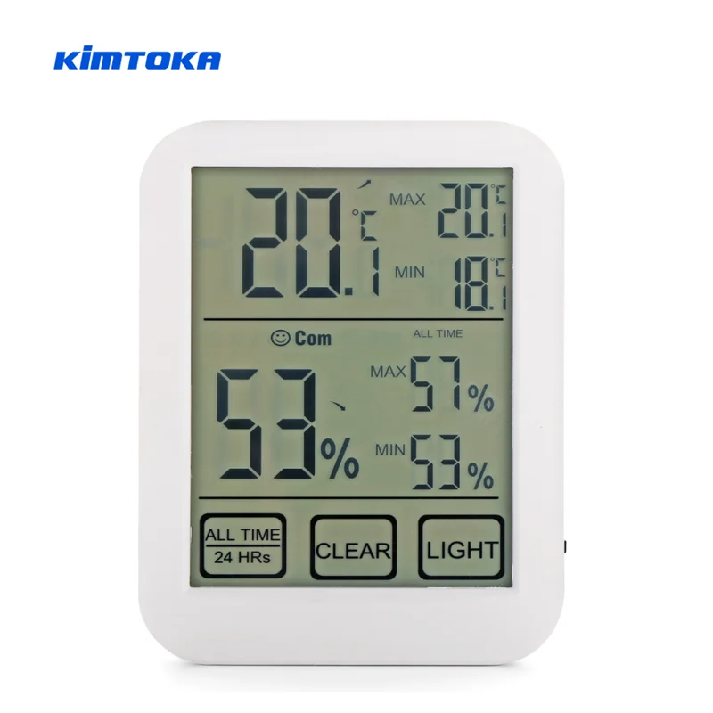 Multifunction Electronic Magnetic Materials Touch screen Backlight Indoor Room Digital Thermometer Hygrometer