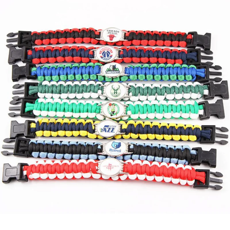 30 Teams Basketball Paracord bracelet Sport Bracelet