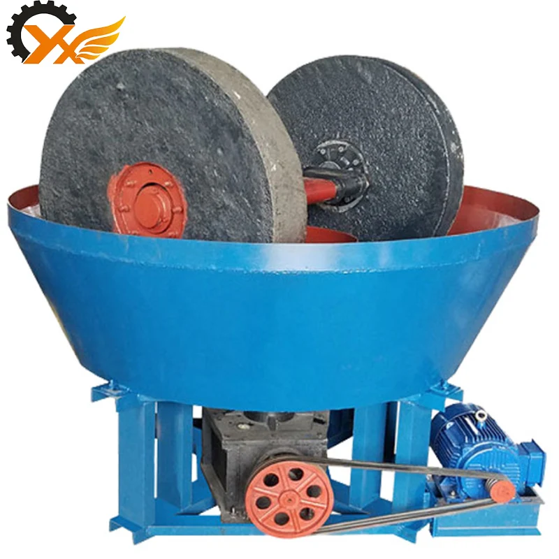 Hot Selling Mineral Processing Equipment 2 tph Wet Pan Mill Gold Milling Machine