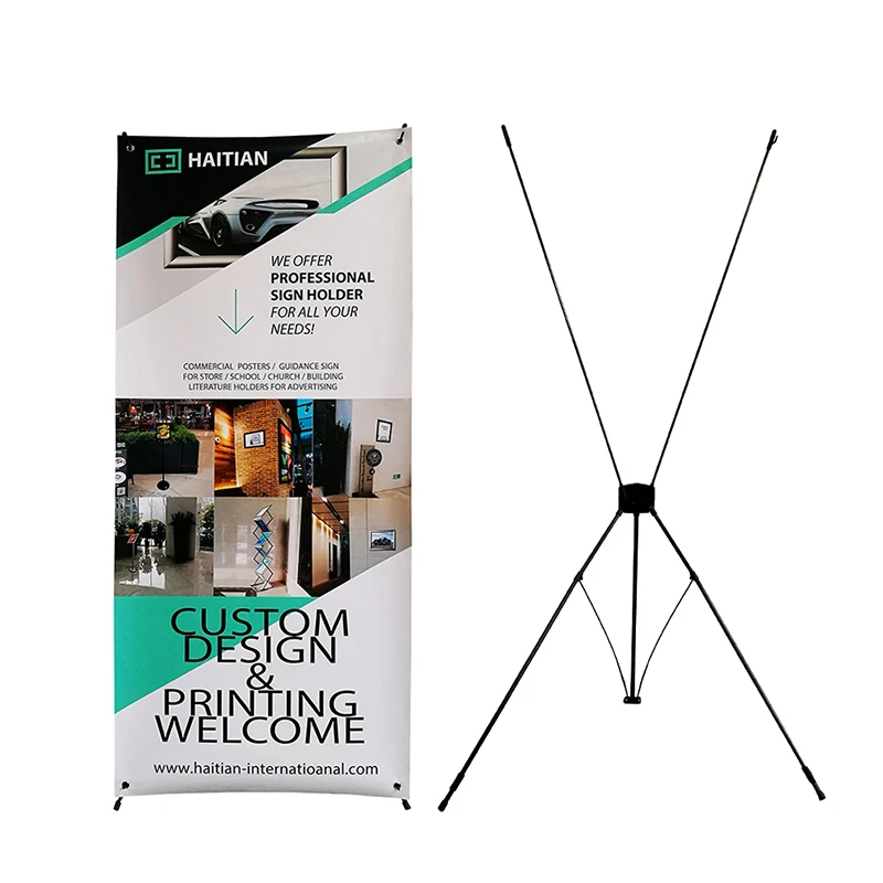Display Stands Plastic X Banner Adjustable Banner X Stand For Exhibition Hall