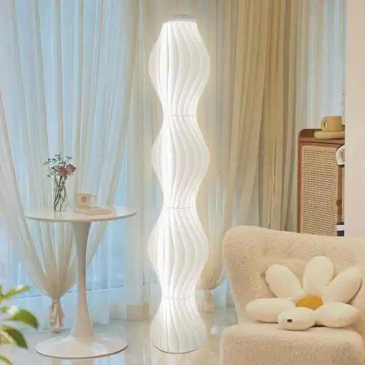2023 New Design White Decorative Hula Skirt Led Floor Lamp Net Red Bedroom Light And Shadow Atmosphere Lamp Nautical Lamp