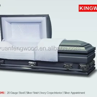 KM2015 chinese cheap steel ataude caskets
