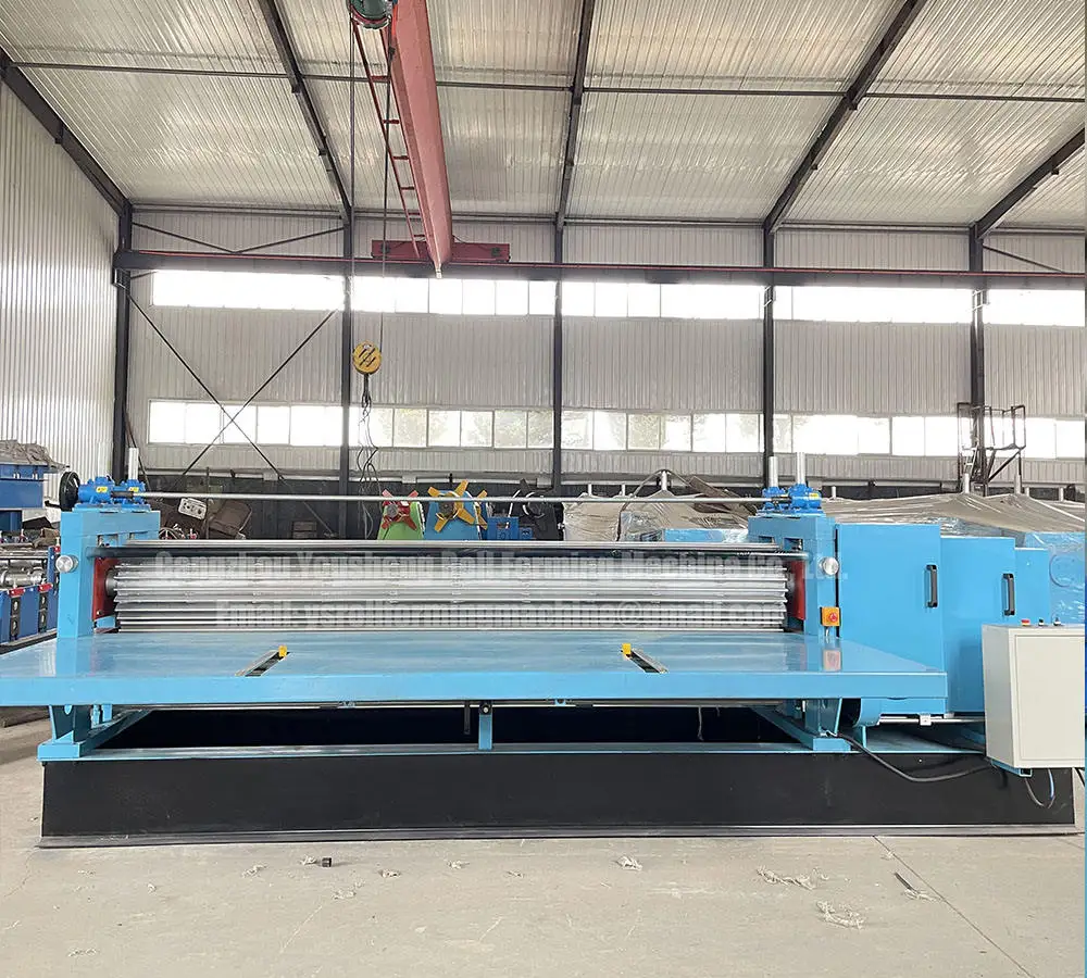 Roll Forming Machine Steel Tile Sheet Round Wave Corrugated Machine Thin Metal Barrel Drum Type 0.14-0.45 Mm Thickness