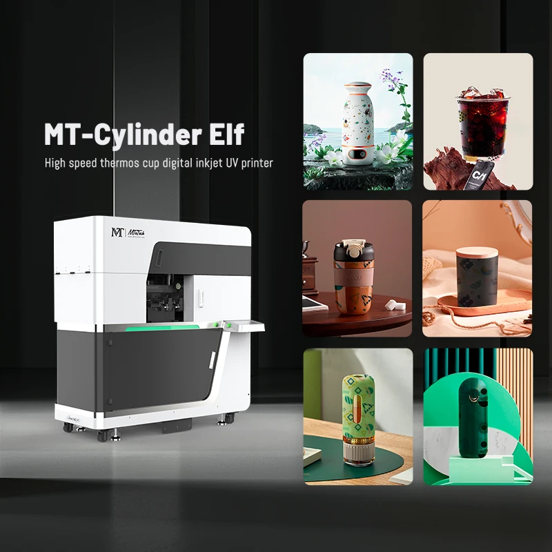 MTuTech High Capability 360 UV Rotary Printing Bottles Tumbler Machine