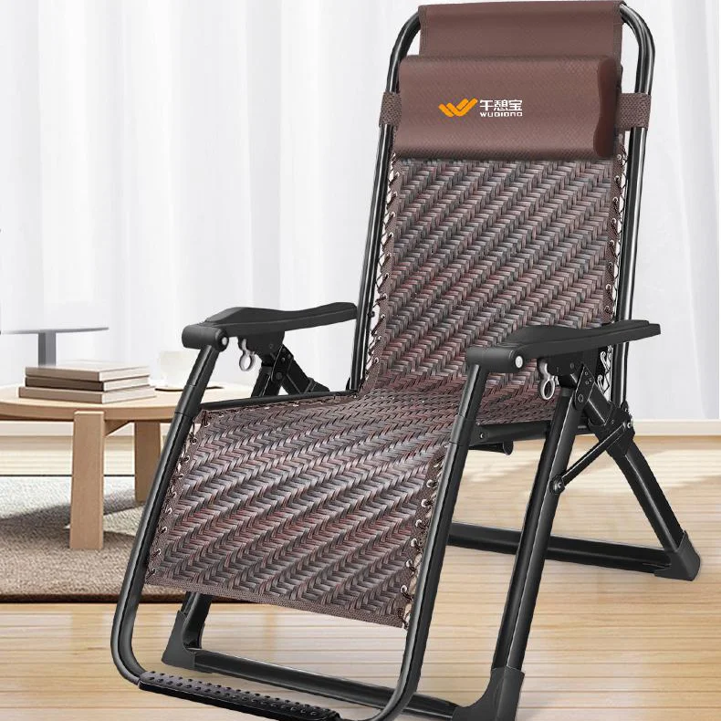 Zero-gravity chair folding casual rattan chair outdoor furniture
