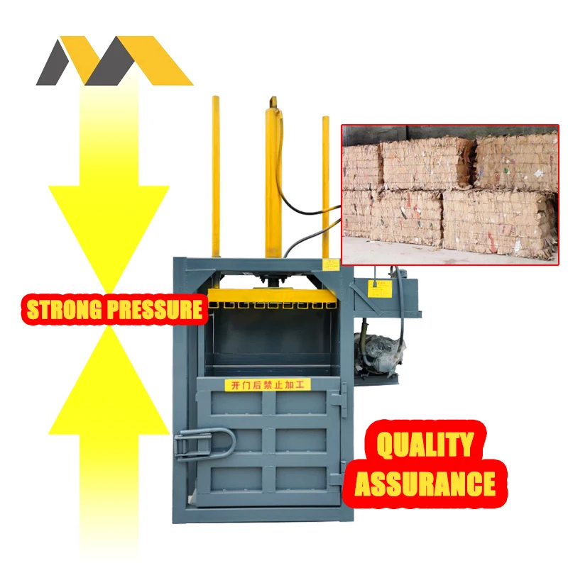 Conveniently operation vertical plastic bottle baler machine for cardboard
