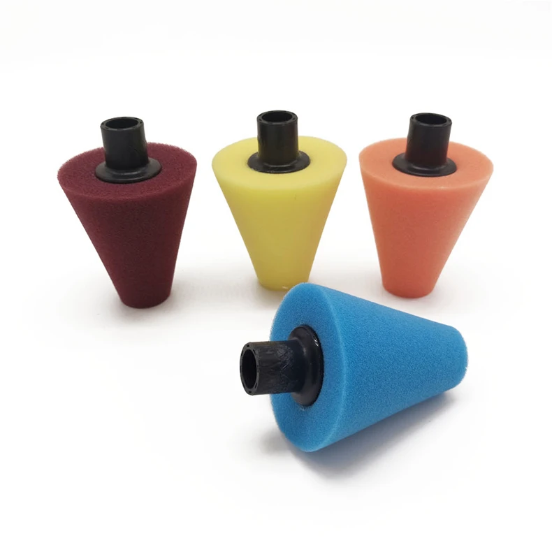 Car tire buffing Sponge wheels M14 thread Cone Shaped Automotive Car Wheels Hub Care Drill Buffing Pad