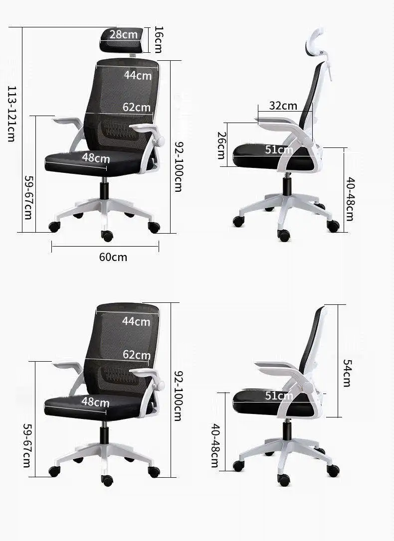 2024 visitor black fabric chair cheap sillas de oficina swivel computer chair executive mesh ergonomic office chair