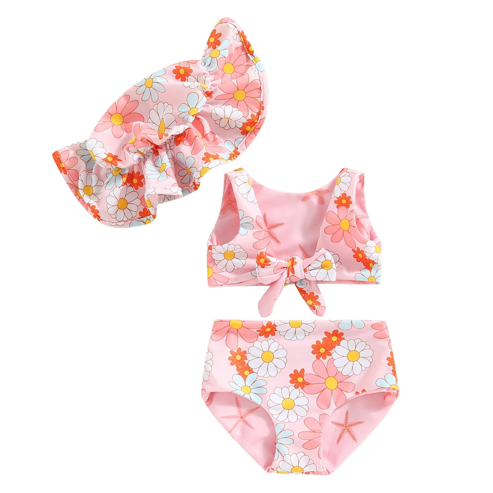 New Fashion Style Summer Kids Girls Cool And Lovely Watermelon Fruit Floral Printing Two-Piece Swimwear