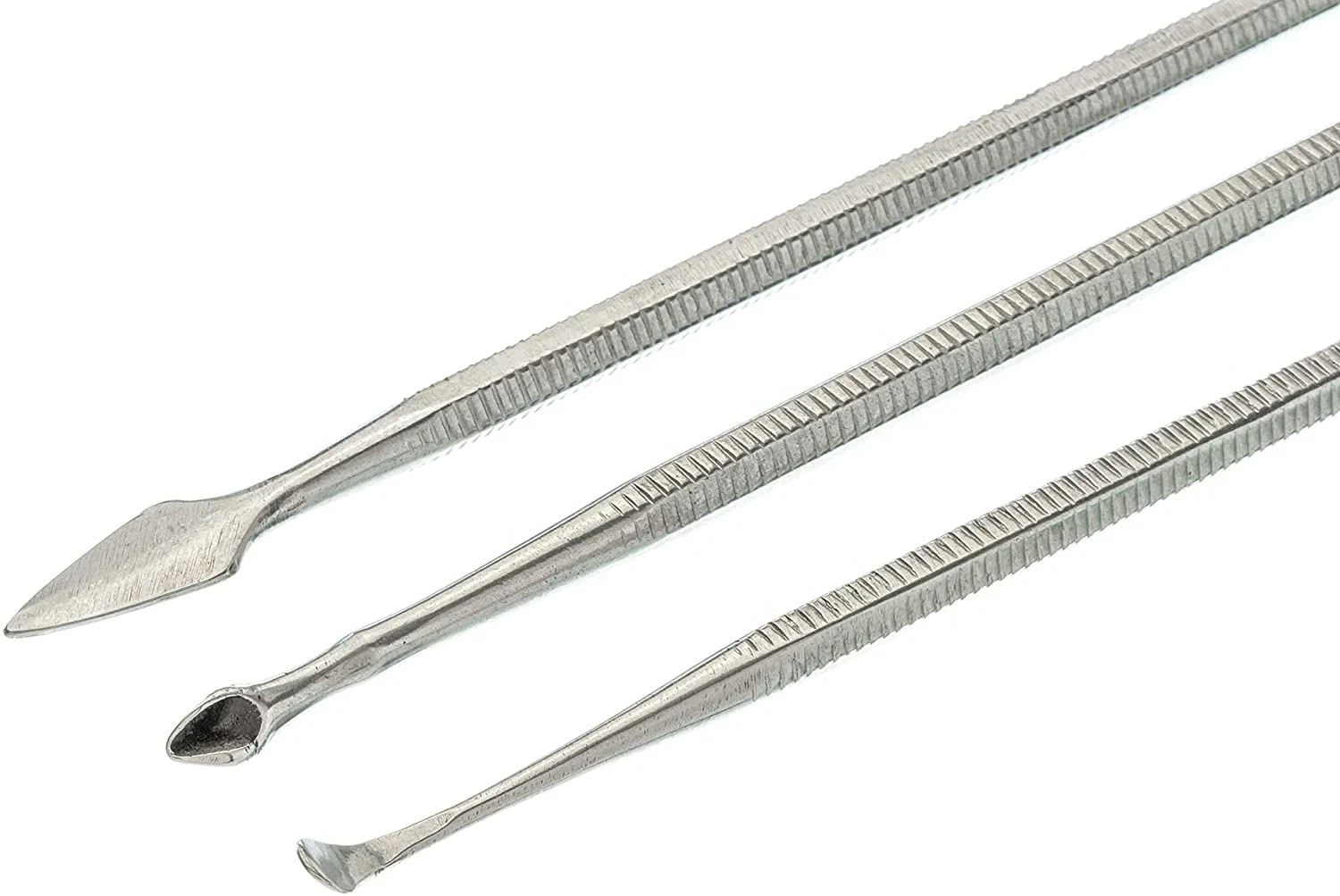 Medical Grade Stainless Steel Set of 9 Pieces Dental Mixing Spatula Plastic ALIGNATE Mixing-Wooden Handle