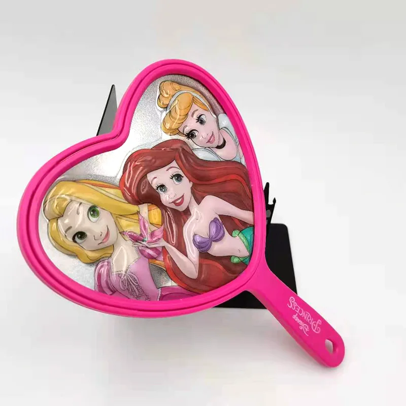
New design 3D printing film person pattern holding love heart make-up mirror for children girls and women 