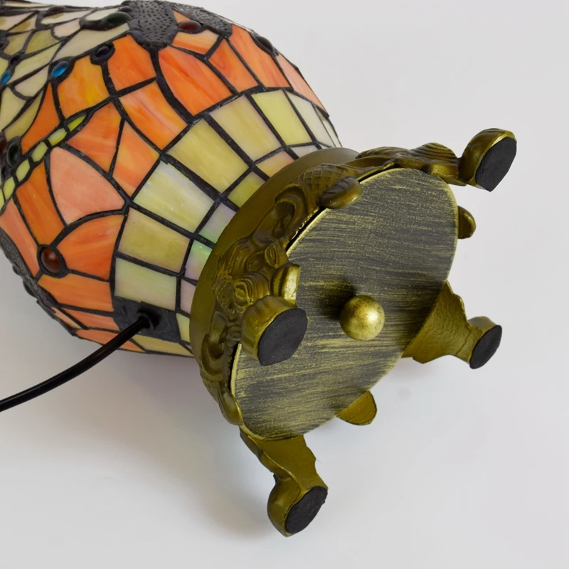 16 Inch Tiffany Dragonfly lamp shade designer European Style Luxury stained glass Table lamp bedside office decor desk lights