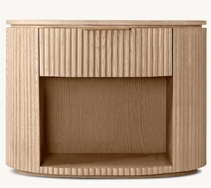 Luxury bedroom bedside furniture antique oak wood nightstand