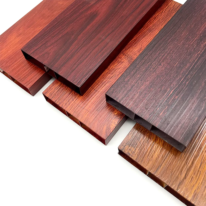 Extrusion Aluminium Door Wooden Finish Coated Aluminum Sections Grade Series 6063 For Architectural