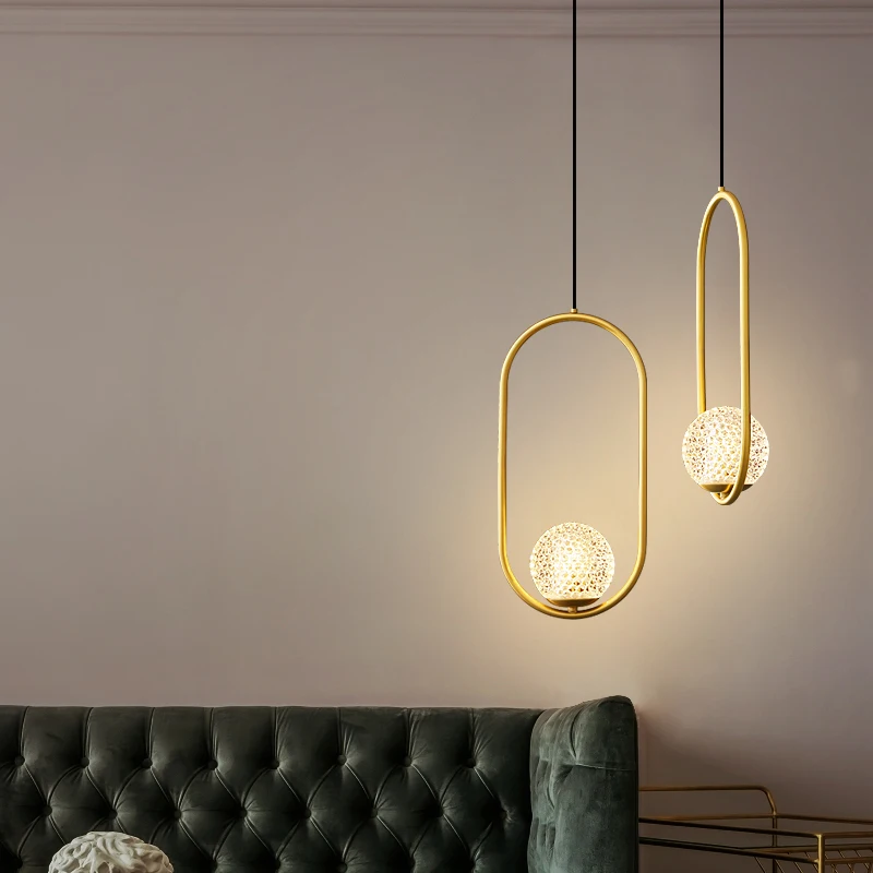 D1508 factory price good quality classic pendant lamp chandelier acrylic ball e14 for art home decoration