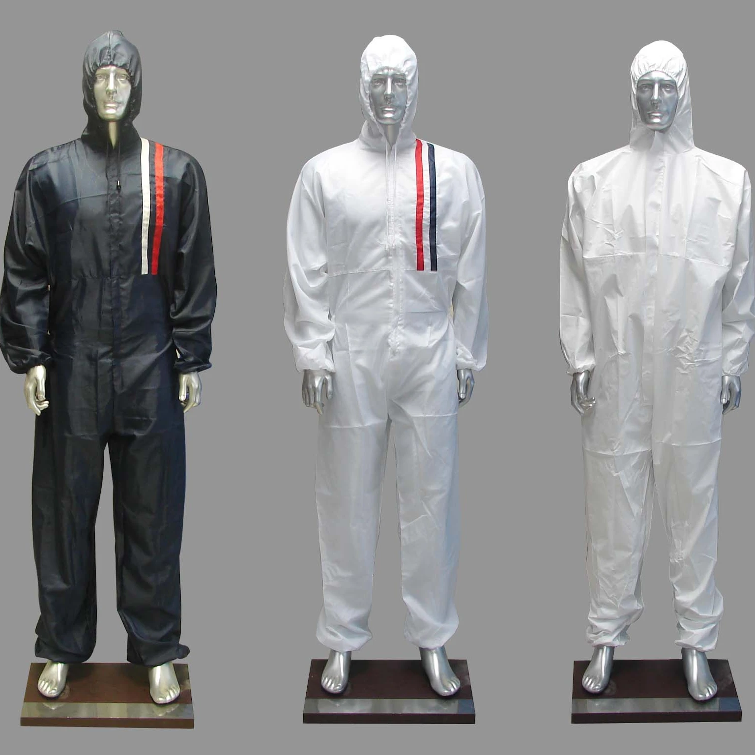Polyester reusable protective coverall clean room used electrostatic  coverall