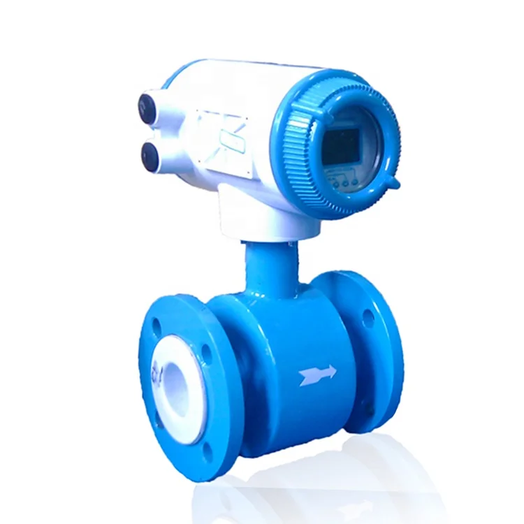 China 4-20mA cheap liquid magnetic digital sewage portable flow meter